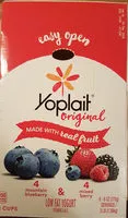Mängden socker i Original low fat yogurt, mountain blueberry, mixed berry
