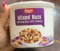 Mängden socker i Mixed nuts