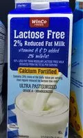Mängden socker i Lactose free 2% reduced fat milk