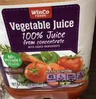 Mängden socker i 100% vegetable juice from concentrate