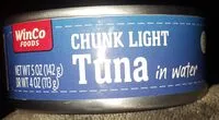 Mängden socker i Chunk Light Tuna in water