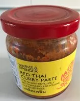 Mängden socker i Red thai curry paste