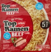 Mängden socker i Top ramen beef flavor