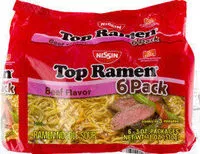 Mängden socker i Top ramen beef flavor ramen noodle soup