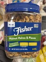 Mängden socker i Walnut Halves & Pieces