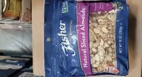 Mängden socker i Fisher Natural sliced almonds