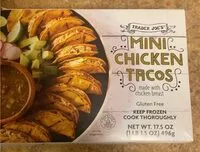 Mängden socker i Trader Joe’s Mini chicken Tacos
