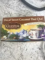 Mängden socker i Celestial seasonings, coconut thai chai, red tea, exotic spices