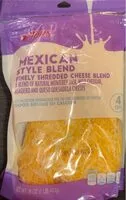 Mängden socker i Mexican style blend finally shredded cheese blend