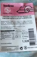Mängden socker i Finísimo paleta cocida menos sal