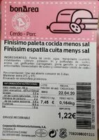 Mängden socker i Finisimo paleta cocida menos sal