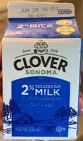 Mängden socker i Clover sonoma 2% reduced fat milk
