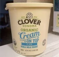 Mängden socker i Organic Cream On Top Whole Milk Yogurt