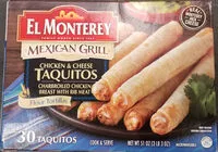 Mängden socker i El Monterey Mexican Grill Chicken & Cheese Taquitos