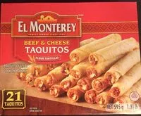 Mängden socker i Beef and cheese Taquitos