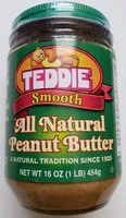 Mängden socker i Teddie, Smooth Old Fashioned All Natural Peanut Butter