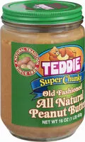 Mängden socker i Old fashioned peanut butter all natural super chunky