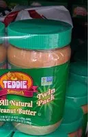 Mängden socker i All natural peanut butter
