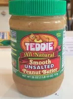 Mängden socker i Teddie all Natural smooth un-salted peanut butter
