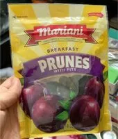 Mängden socker i Prunes with pits