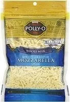 Mängden socker i Polly o whole milk shredded mozzarella cheese