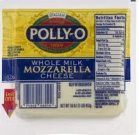 Mängden socker i Polly o whole milk mozzarella cheese