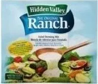 Mängden socker i Ranch salad dressing mix