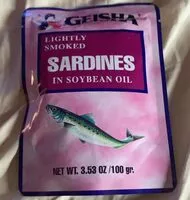 Mängden socker i Lightly smoked sardines in soybean oil