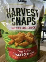 Mängden socker i Harvest Snaps Baked Red Lentil Snacks