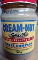 Mängden socker i 'Cream-Nut', natural peanut butter