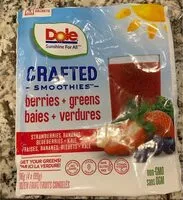 Mängden socker i Dole Crafted Smoothies berries + greens