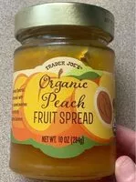 Mängden socker i Organic peach fruit spread