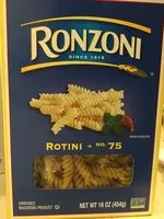 Mängden socker i Ronzoni, enriched macaroni product, rotini no.75
