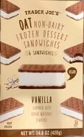 Mängden socker i Oat Non-dairy Frozen Dessert Sandwhiches