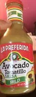 Mängden socker i Mild avocado tomatillo salsa