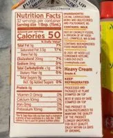 Mängden socker i Heavy Cream