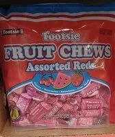 Mängden socker i Tootsie fruit chews assorted reds