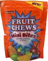 Mängden socker i Fruit chews mini bites candy coated