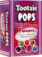 Mängden socker i Tootsie popsassortedwild berry flavorswith chocolatey