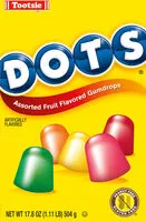 Mängden socker i Dots, Assorted Fruit Gumdrops