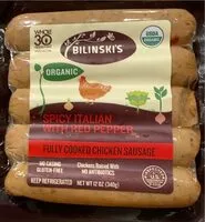 Mängden socker i Spicy Italian with Red Pepper Chicken Sausage