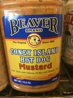 Mängden socker i Beaver, coney island hot dog mustard