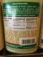 Mängden socker i Extra hot wasabi horseradish