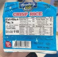 Mängden socker i Crisp rice