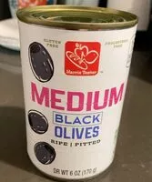 Mängden socker i Medium black olives
