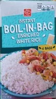 Mängden socker i Instant Boil-in-Bag White Rice