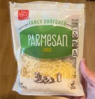 Mängden socker i Fancy shredded parmesan cheese