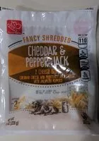 Mängden socker i Fancy Shredded Cheddar and Pepper Jack
