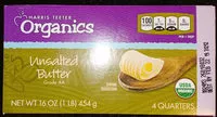 Mängden socker i unsalted butter organics