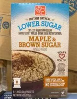 Mängden socker i Lower sugar, maple, and brown sugar oatmeal